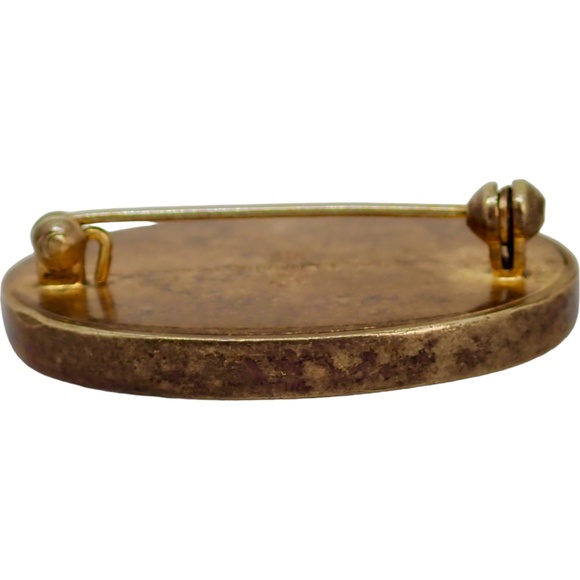 Hans Hansen Signed Denmark 985 GOLD 14K Enamel Flower Brooch Pin Golden 13 grams - Picture 7 of 15